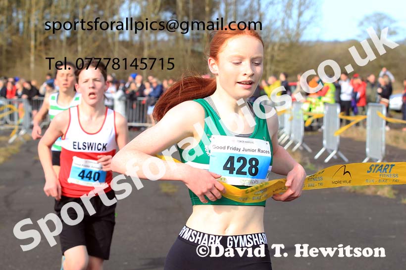 Boys and Girls Under-15s 2023 Elswick Harriers Road Relays, Albamarle Barrack Airfield, Ouston, Northumberland. Photo: David T. Hewitson/Sports for All Pics